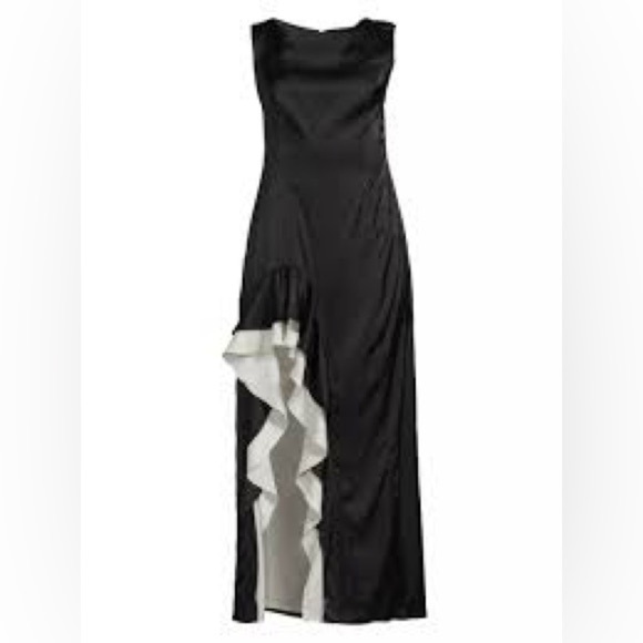Hutch $349 MSRP Black and White Evening Gown - Picture 4 of 8